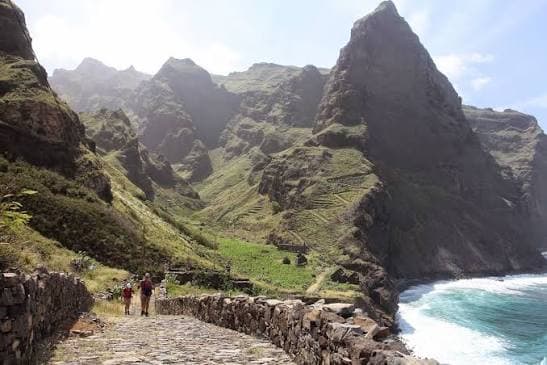 Vale verde em Santo Antão, Cabo Verde